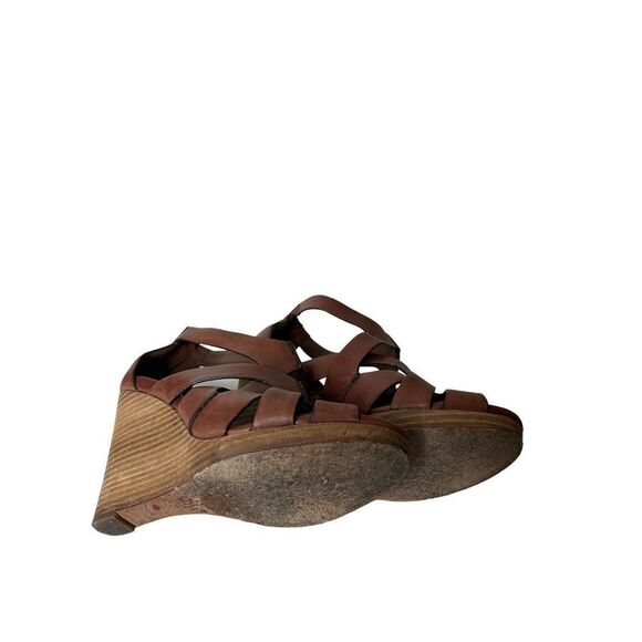 Cole Haan Women’s Dark Brown Leather Air Kimry OT Wedge Platform Shoes Sz 6 - Picture 6 of 7